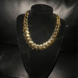 14K | 20mm - 20 inch Choker Miami Gold Plated Cuban Link  Non Fade Iced Out Diamond Lock Chain Necklace
