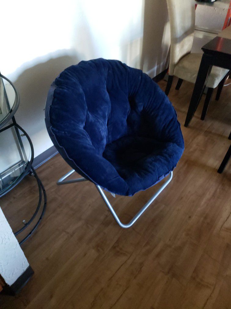 Blue Saucer Chair