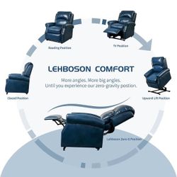 Luxurious Rivet Design Lift Recliner Chair With Massage & Heating