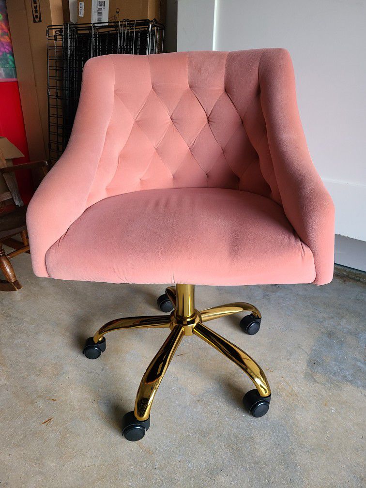 Rose Chair With Gold Legs
