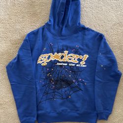 Blue and yellow spider hoodie