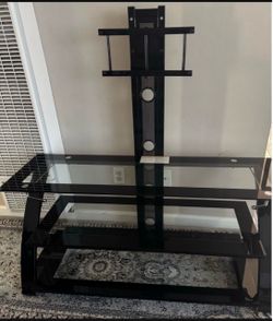 3-Tier Glass TV Stand with Mount