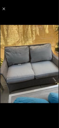 Set patio outdoor grey with coffe table, side table