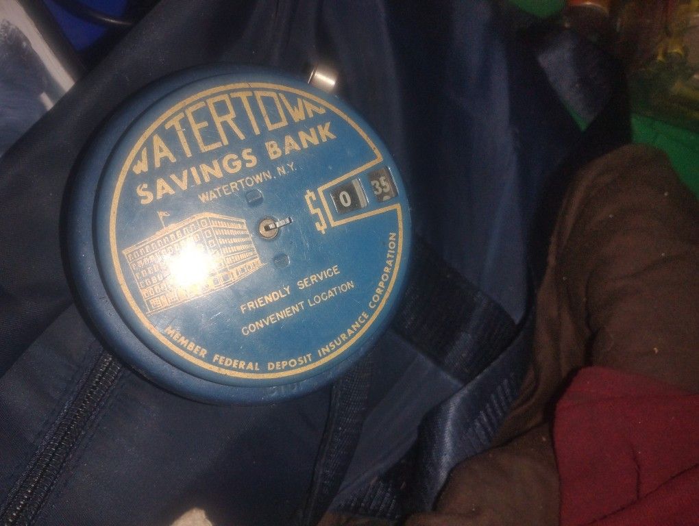Vintage Watertown Savings Bank money counter