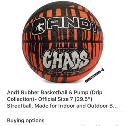 And 1 Rubber Basketball Without A Pump Used Only Twice