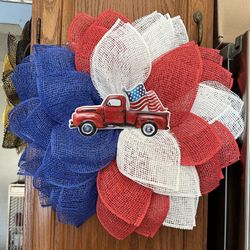 Handmade Patriotic Wreath 
