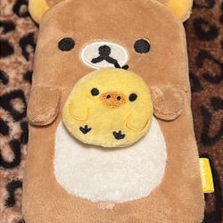 plush rilakkuma pouch with kiiroitori 