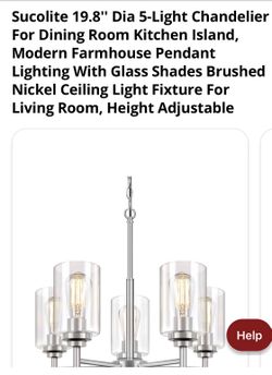 Modern 5 light chandelier