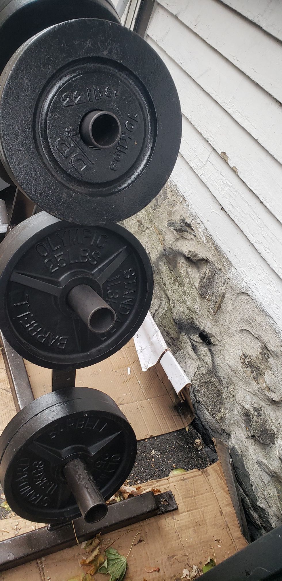 Olympic plates and barbells
