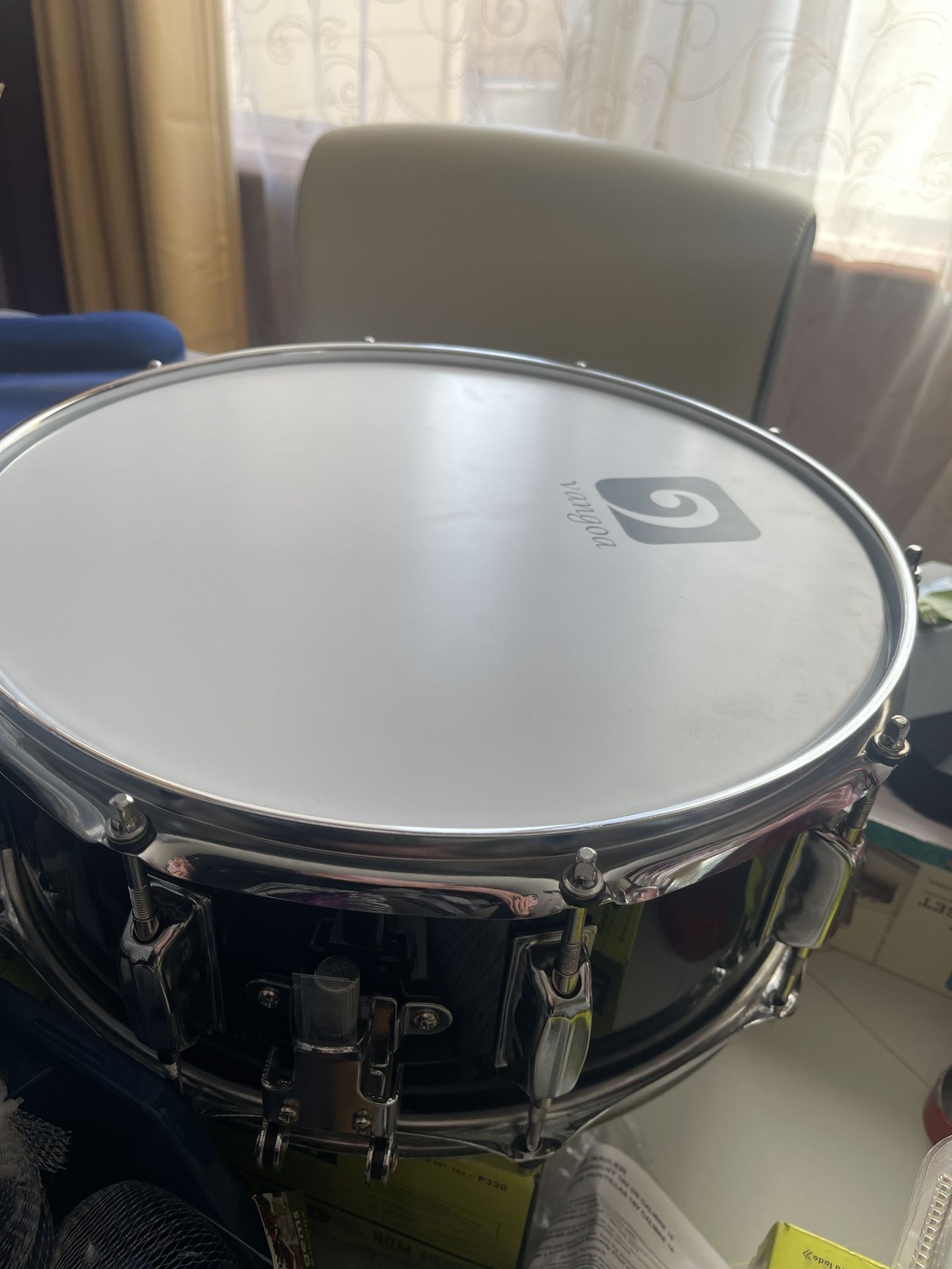 Black Snare Drum. 14” Excellent Condition Vangoa Brand