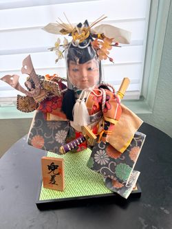 Japanese Samurai “Musha Ningyo” Warrior Display Doll