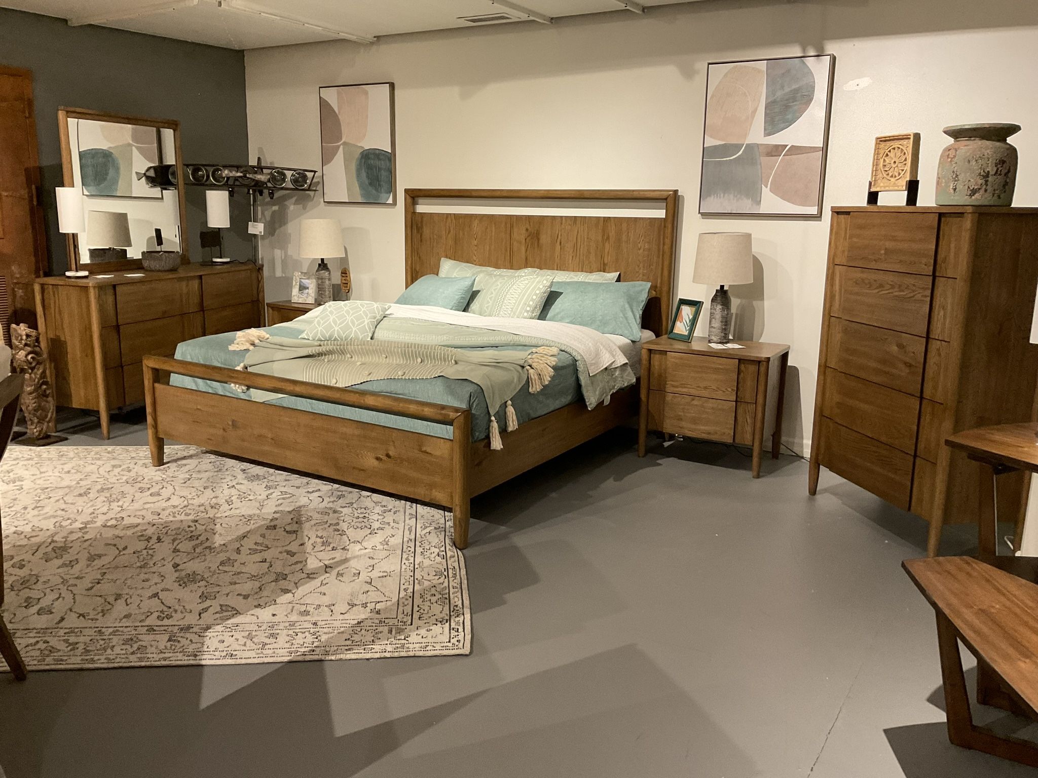 New 6 Piece King Size Bedroom Set Solid Wood