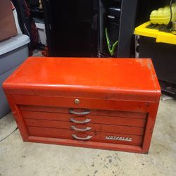 Vintage All American Toolbox By Waterloo With Some Tools