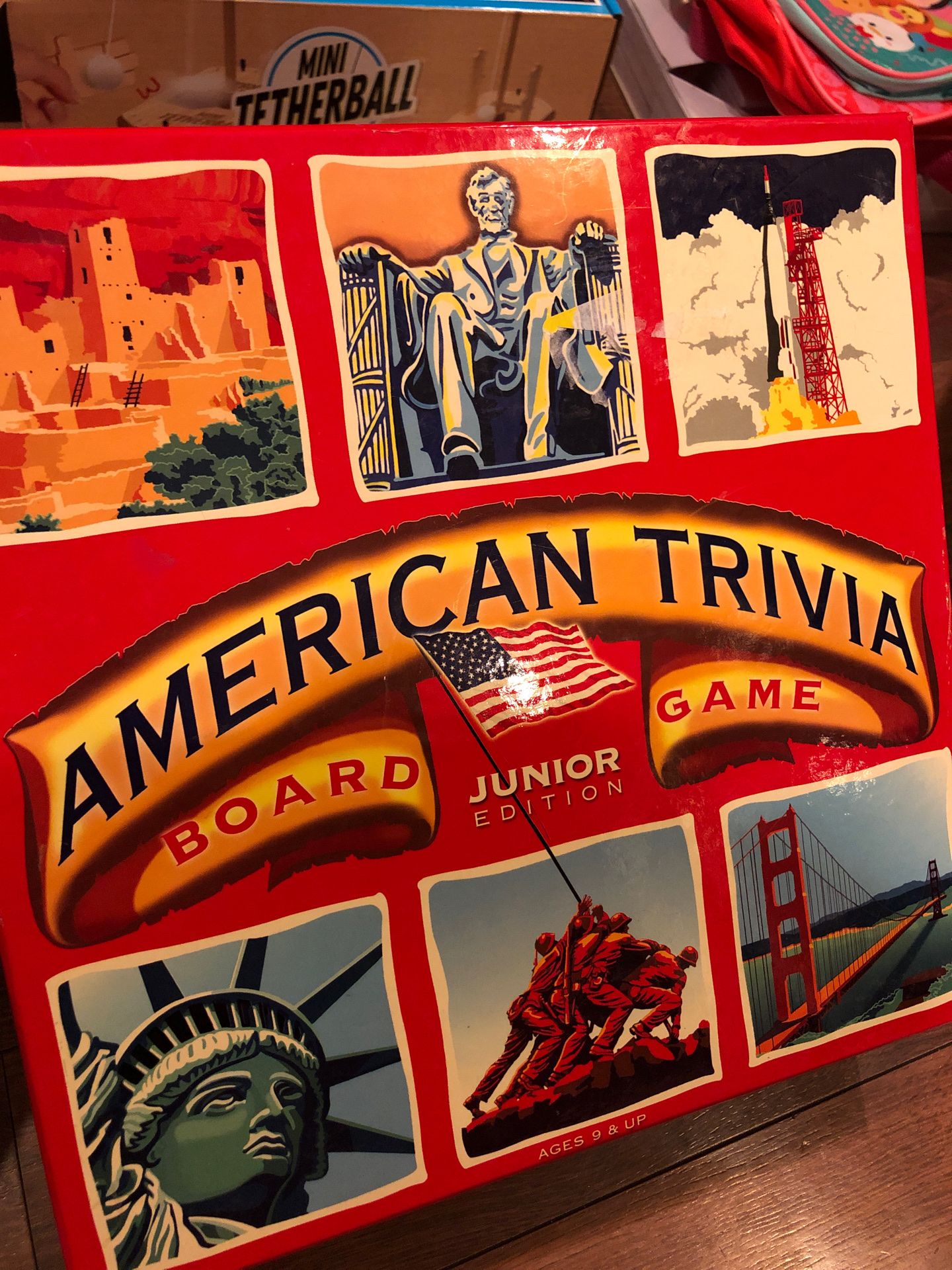 New American trivia board game Junior edition – ages nine and up - teach history, geography