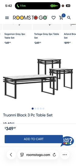 2 End tables and Coffee Table From Rooms To Go