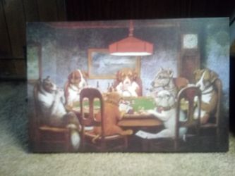 Painting.. Dogs playing poker