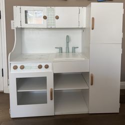 Custom Modern Play Kitchen – Neutral + Sage, One of a Kind Remodel