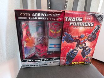 Optimus Prime 25th Anniversary G1 Series Comic And Dvd Included $140
