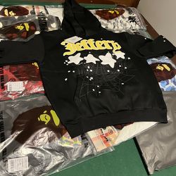 Black jeffery sp5der hoodie Medium