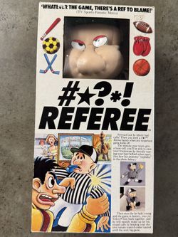 Vintage 1988 Tear-Apart Referee Plush Stress Toy – Complete with Box .