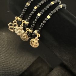 Black Summer Bracelets Set Of 3. 