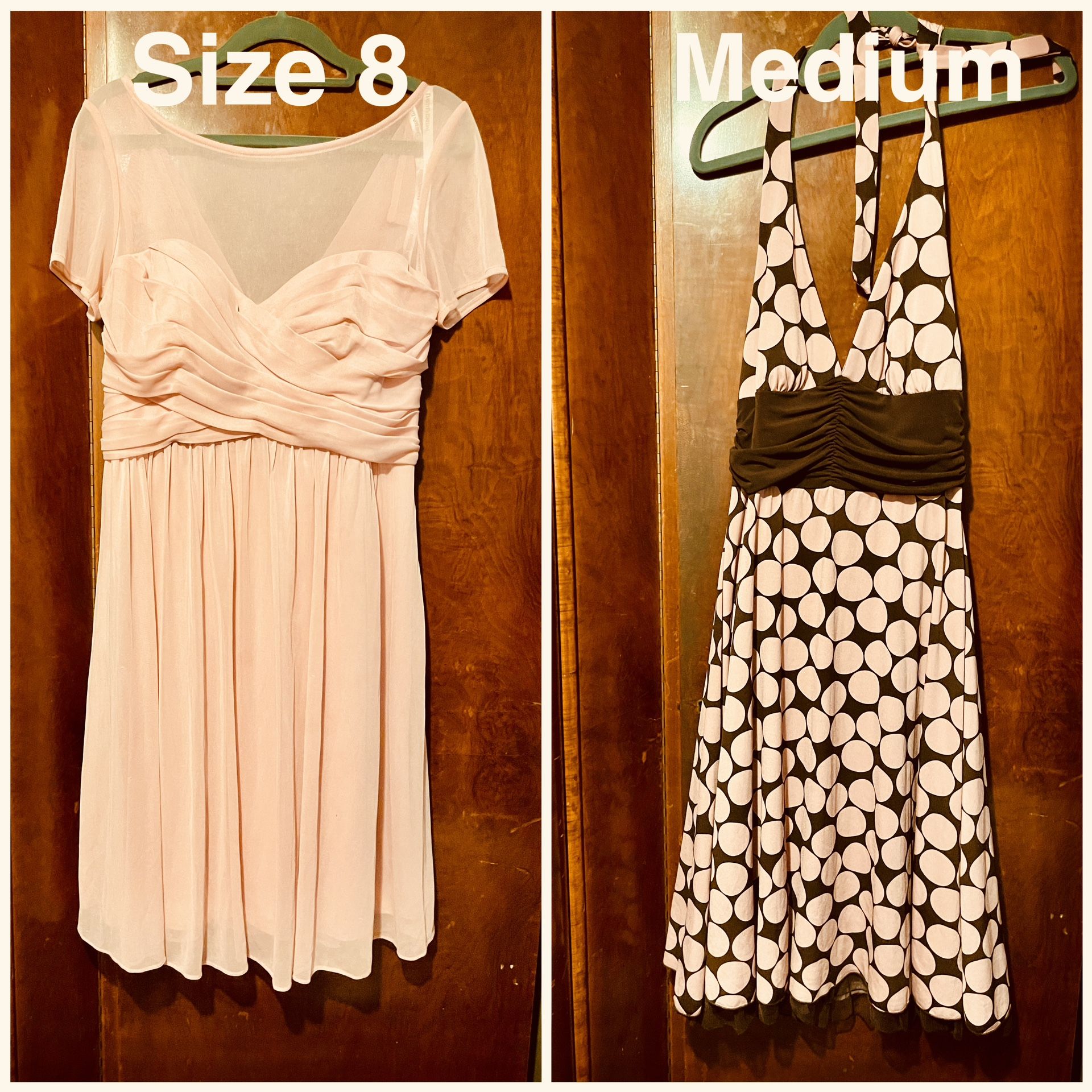 2 Pink Dresses - Med & Sz 8 $10