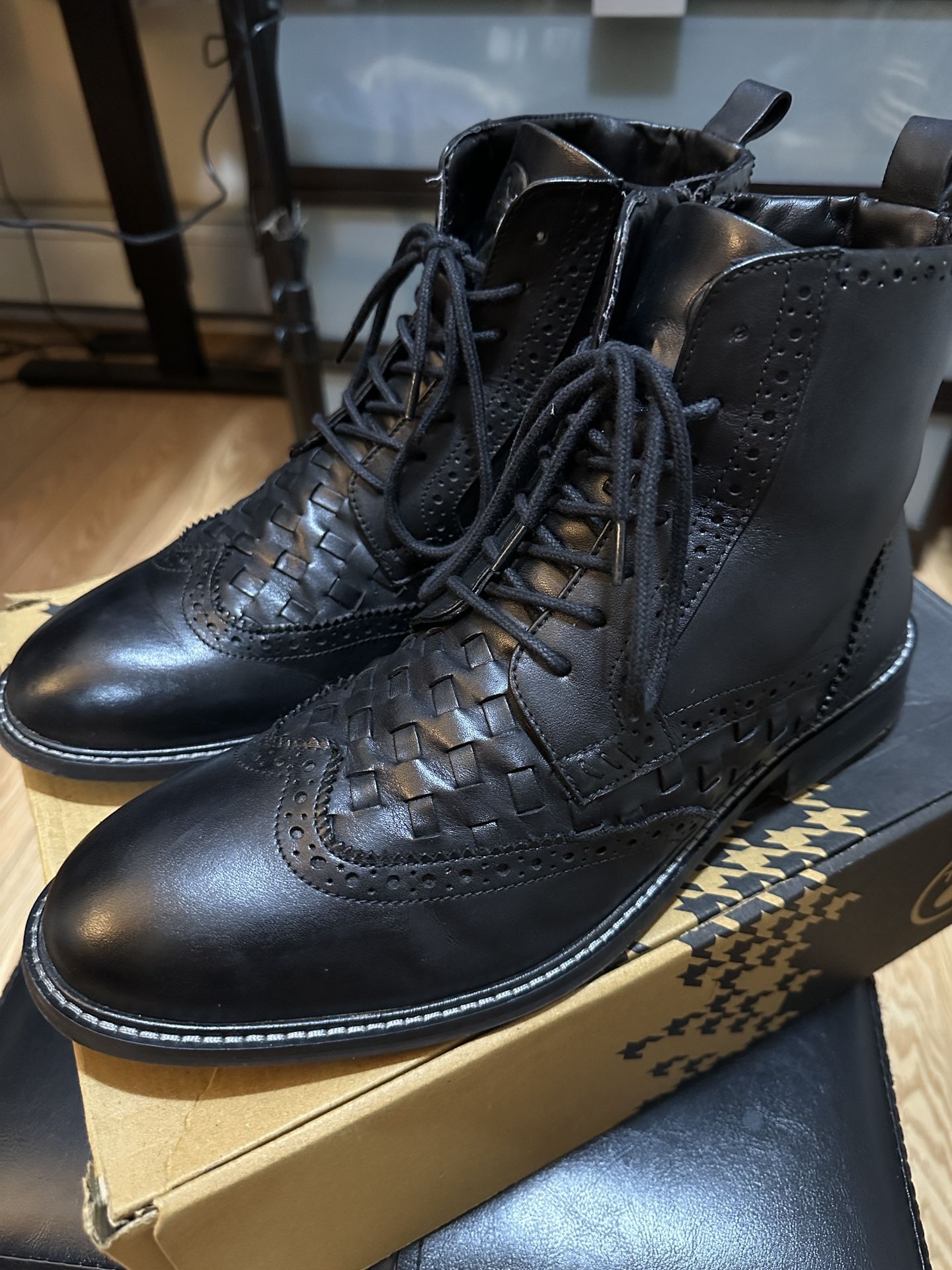 Mens Leather Boots Size 11