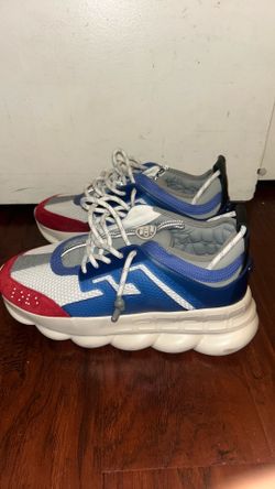 Versace Chain Reactions. Blue/Red/Grey. Size 45