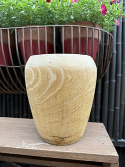 12” Tall Wooden Vase