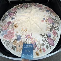 rugease Washable Circular Floral Rug 40in. x 40in.