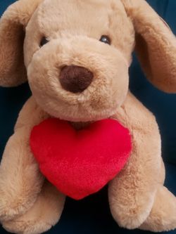 Animal Adventure Puppy Dog Plush Stuffed Animal Red Heart