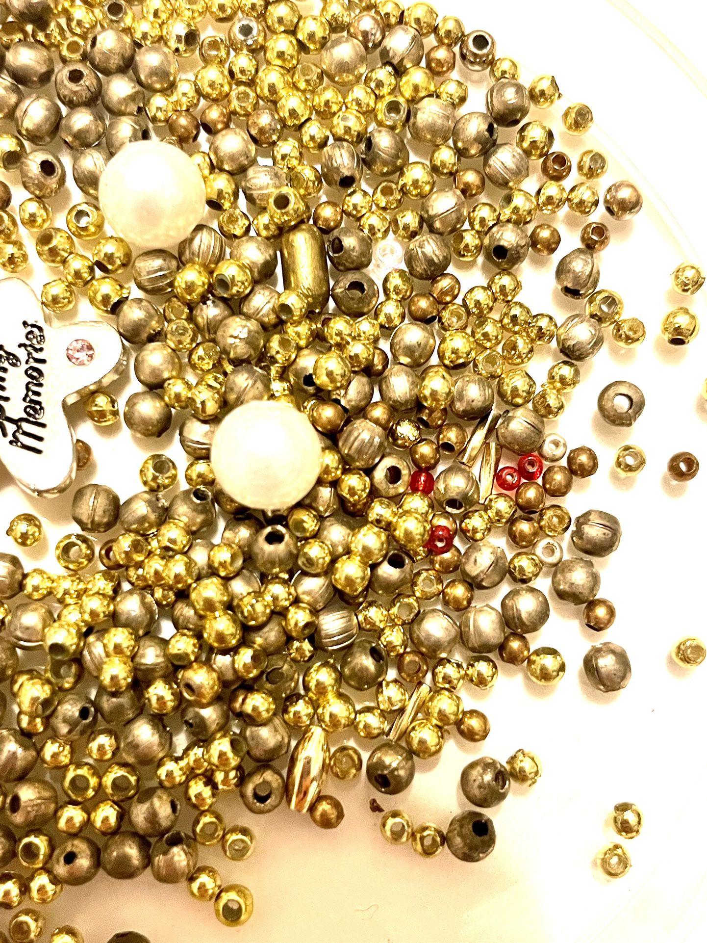 Lot Of Spacer Beads From Old Necklaces
