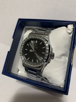 Invicta Montres Prestige 40mm Men’s Watch Silver Tone Black Dial With Stones