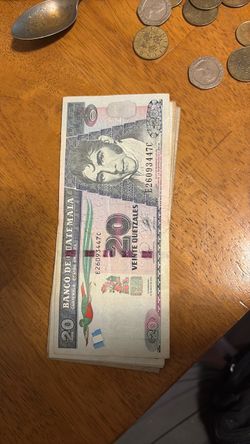 Guatemala 20 Quetzales Banknotes Stack