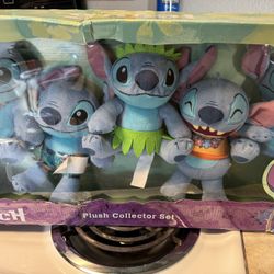 NUEVO juego de coleccionista de peluches de Disney Stitch, 5 piezas de peluche “Stitch” con tema de Hawái