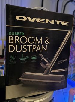 Rubber Broom and Dustpan