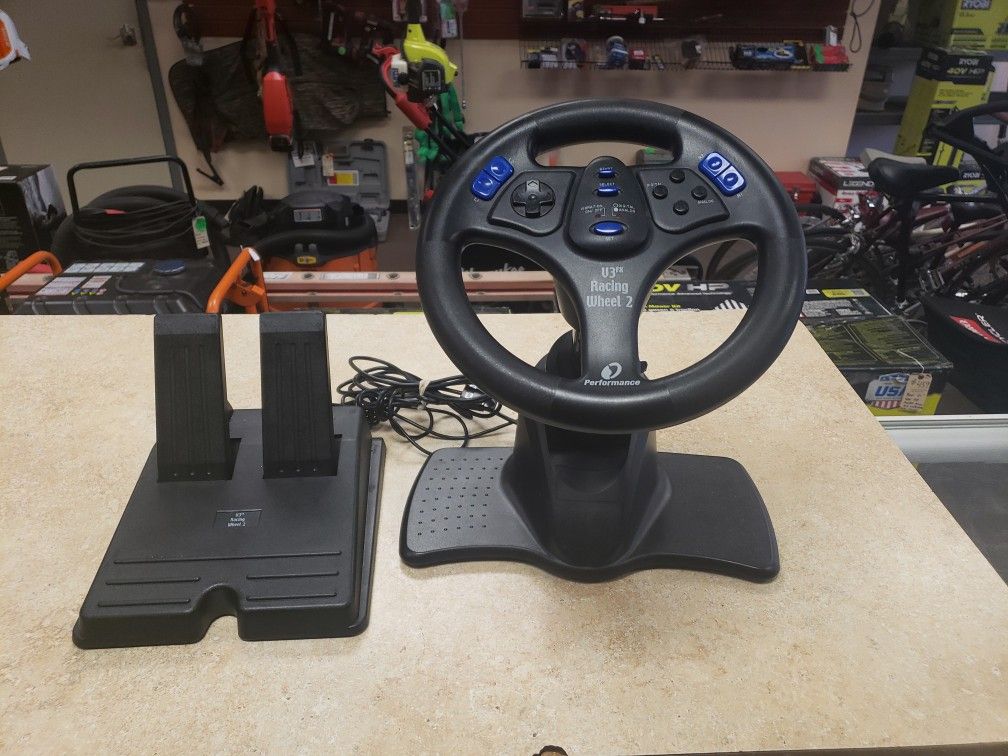 PS2 Playstation 2 Performance V3 Racing Wheel With Pedals