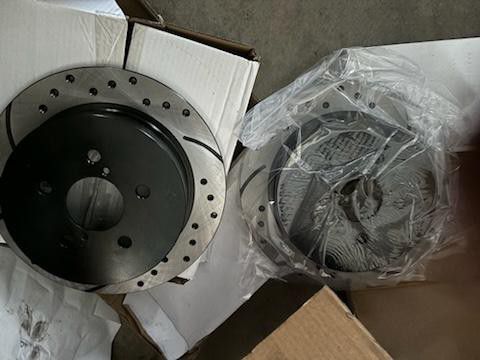 Drilled And Slotted Brake Rotors For Subaru 