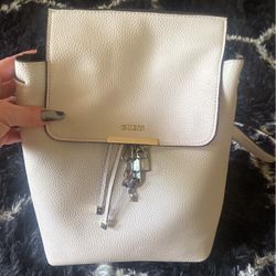 Beige Guess Backpack Purse