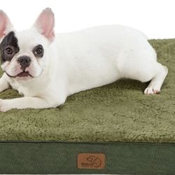 Bedsure Dog Bed for Medium Dogs - Orthopedic Waterproof Puppy Beds with Removable Washable Cover, Egg Crate Foam Pet Mat, Suitable for Pet Up to 35 lb