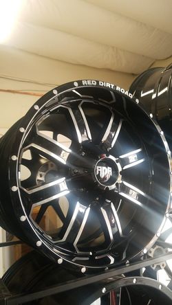 20" RDR wheels 8x6.5 gloss blk n milled