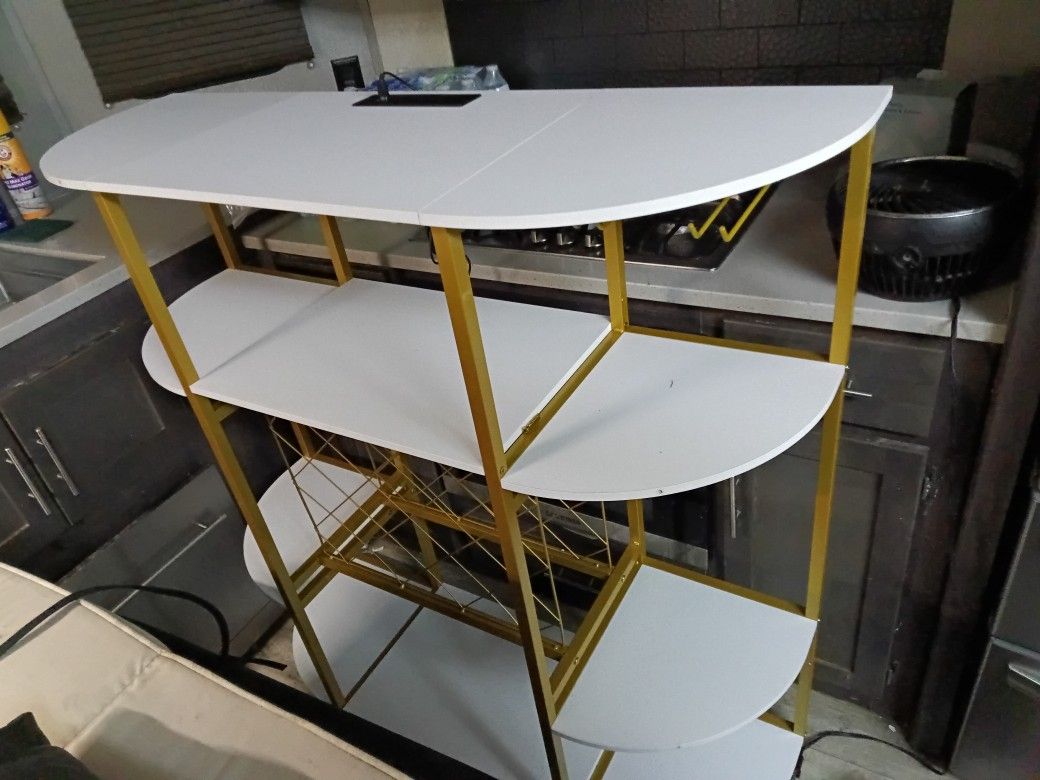 Wine Rack With LED lights And Charging Station