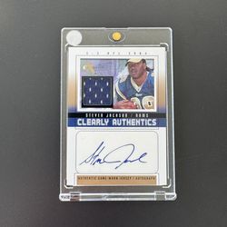 STEVEN JACKSON 2004 Fleer eX Clearly Authentics RC RPA Jersey Auto /100 #CAS-SJ