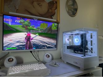 White Gaming Pc Computer Desktop RTX 4060 / Ryzen 5 5500