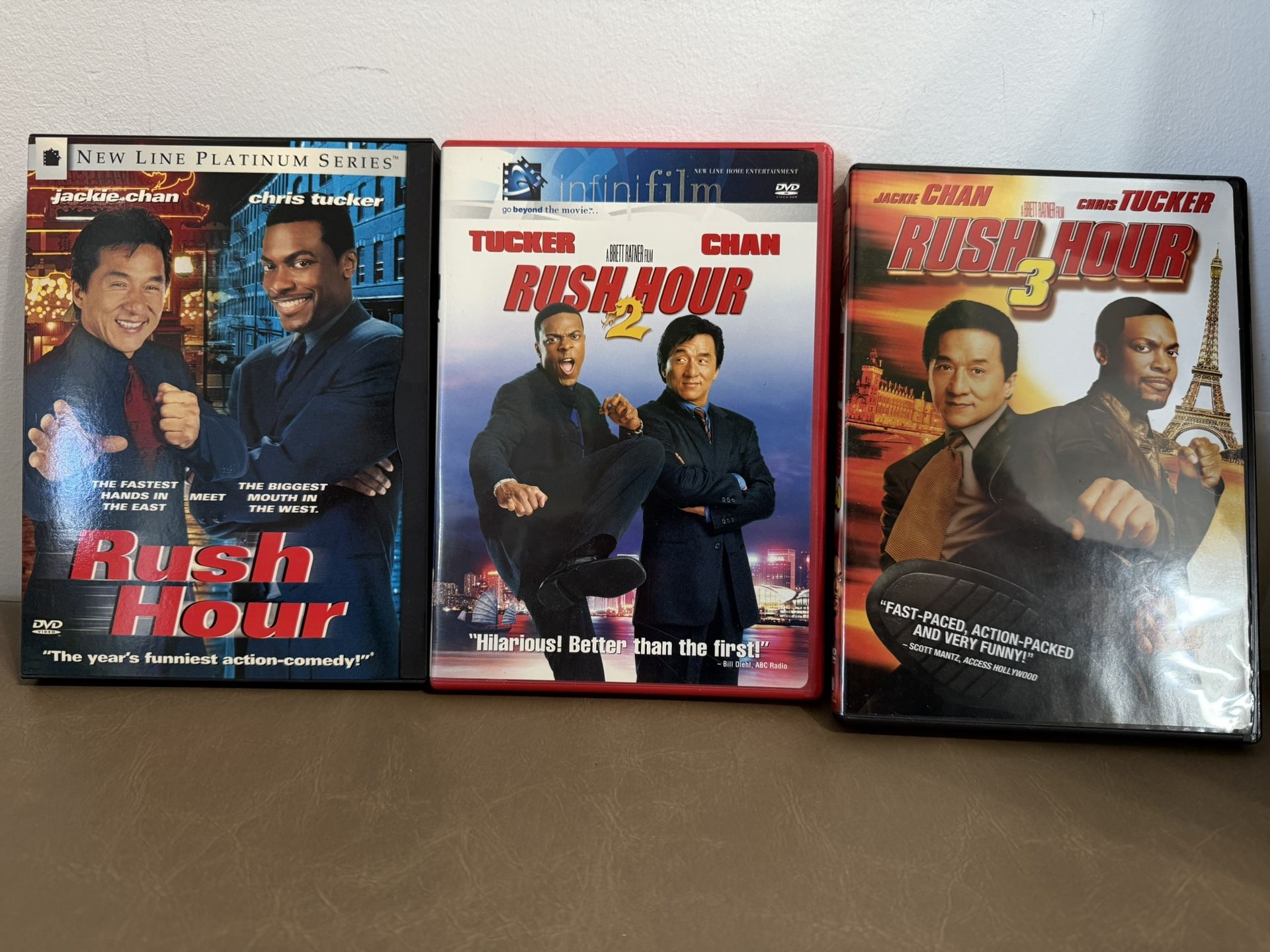 Rush Hour 1,2 & 3 DVDs
