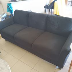 Black Velvet Comfy Sofa