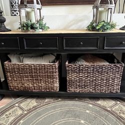 Set of 2 Woven Storage Baskets