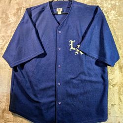 This Is A Skekipah MLB Los Angeles Dodgers Blue Jersey In A Size : 5-XL • Featuring The Team Logo And Colors • This Is A Botton Up Jersey