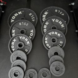 York Barbell deep dish plate set - 255lbs