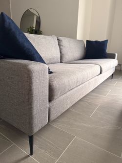 Gray Sofa and Ottoman - Modern & Comfortable